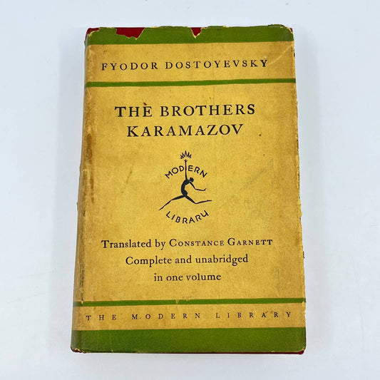 1929 The Brothers Karamazov Dostoyevsky Stated First Modern Library Edition TF2