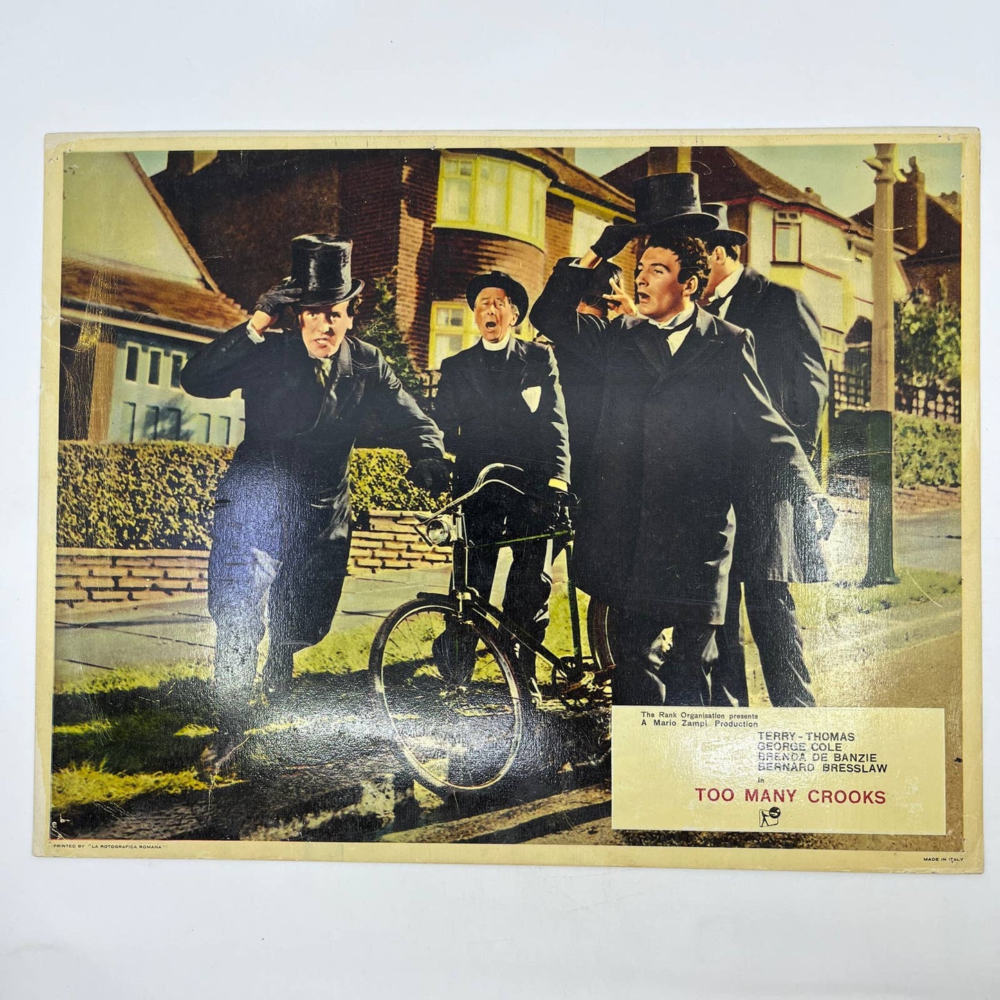 1956 Too Many Crooks Terry Thomas George Cole British Lobby Card FL4