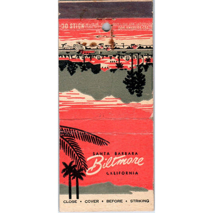Biltmore Santa Barbara California Advertising Matchbook Cover SA1-M11