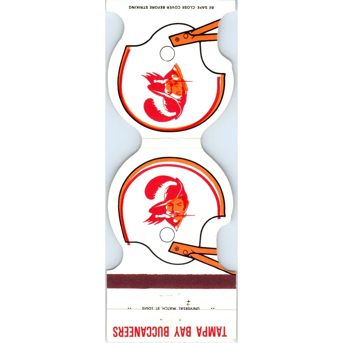 1980 Tampa Bay Buccaneers NFL Helmet Football Schedule Matchbook Cover SA1-M4