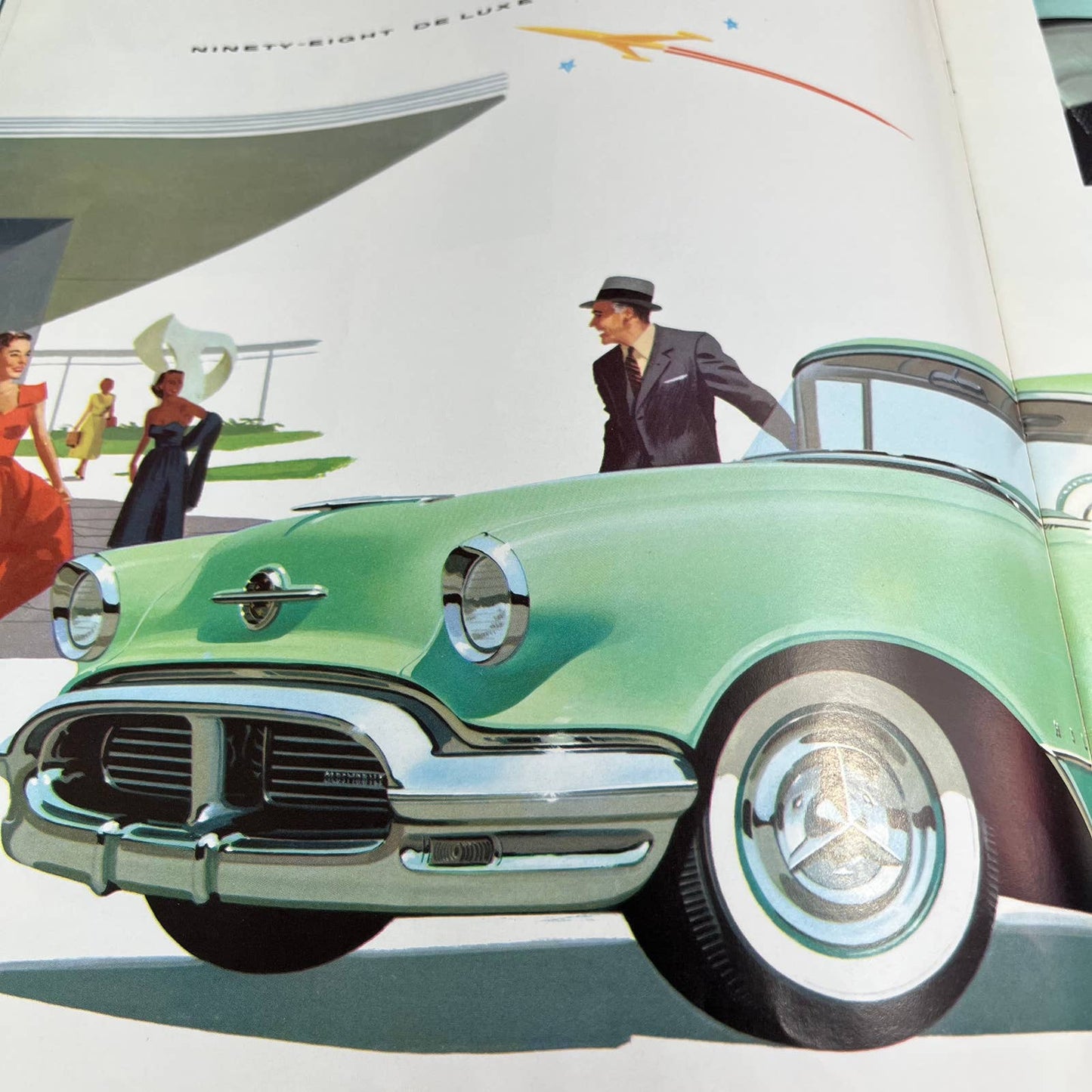 1956 Oldsmobile 13” Color Deluxe Sales Brochure NinetyEight Starfire Super 88 B4