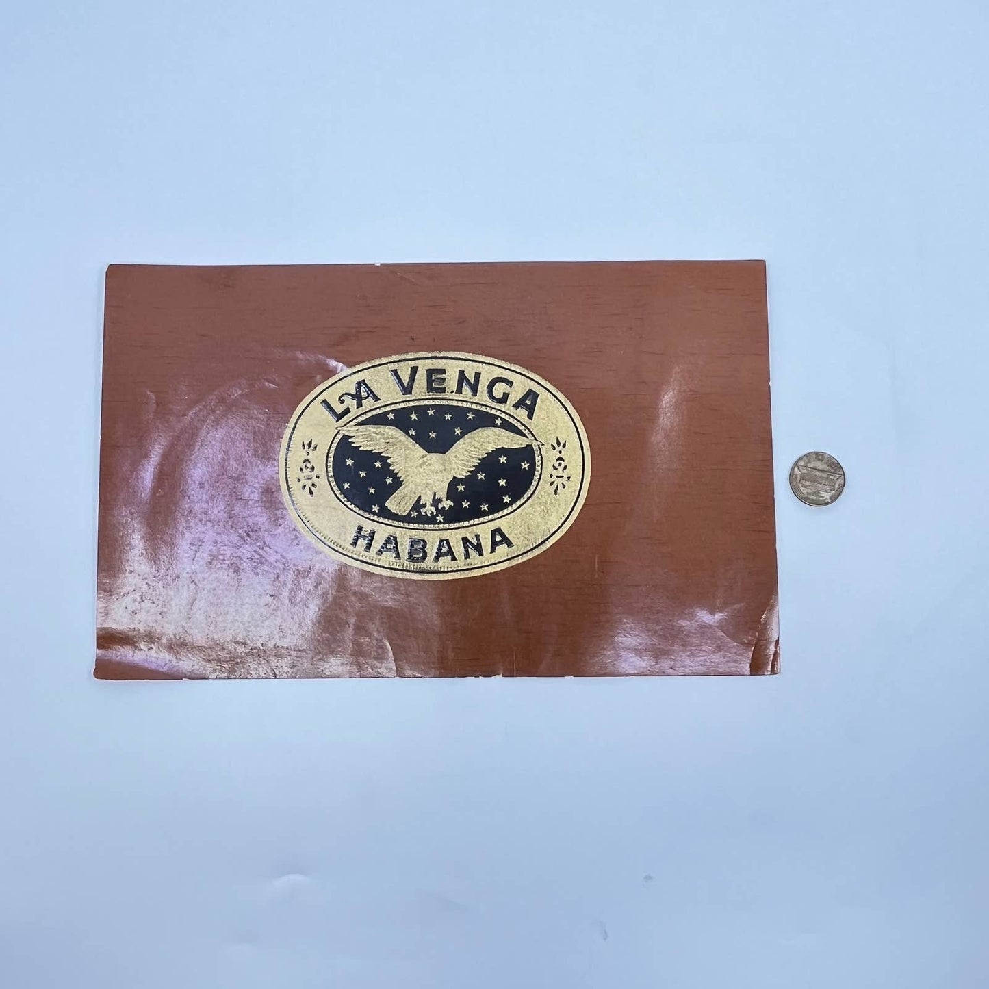 Vintage La Venga Habana Original Cigar Box Tobacco Label 9"x5.5" Litho AA8