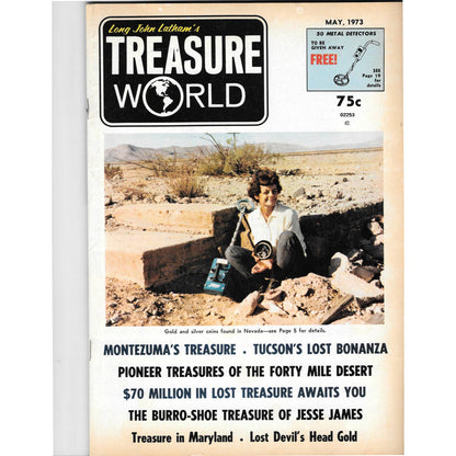 Long John Latham's Treasure World Magazine Mining Metal Detecting May 1973 M5