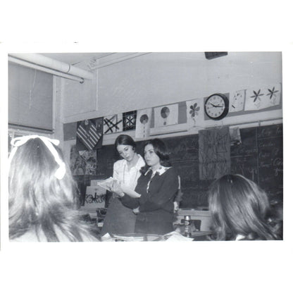 c1970 Original Photograph School Teacher in a Classroom 5x7" AD6
