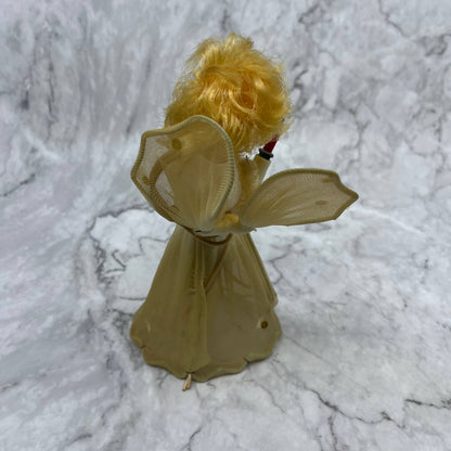 Stockinette 60's Christmas Angel Lighted Light Up Decoration Tree Topper 7" TE4