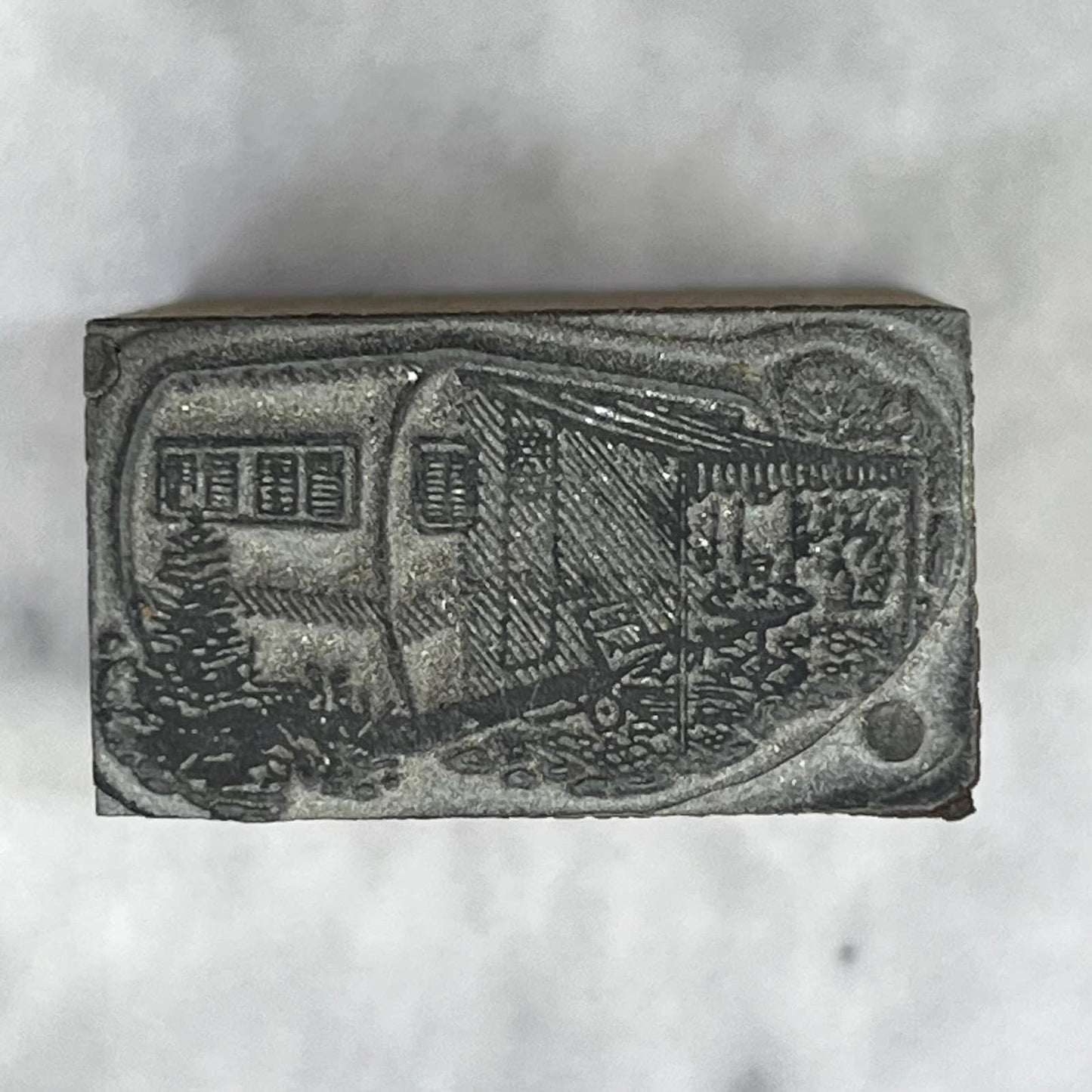 Vintage Printing Letterpress Printers Block Plate Shasta Canned Ham Camper TJ56