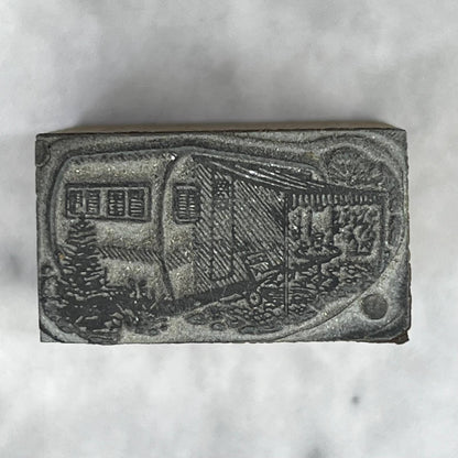 Vintage Printing Letterpress Printers Block Plate Shasta Canned Ham Camper TJ56