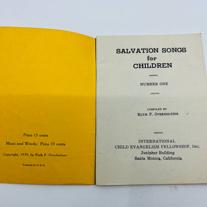 1939 Salvation Songs for Children Christian Song Booklet SA7