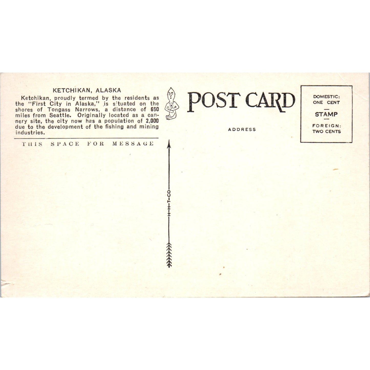 Ketchikan - First City in Alaska Original Postcard P2-6