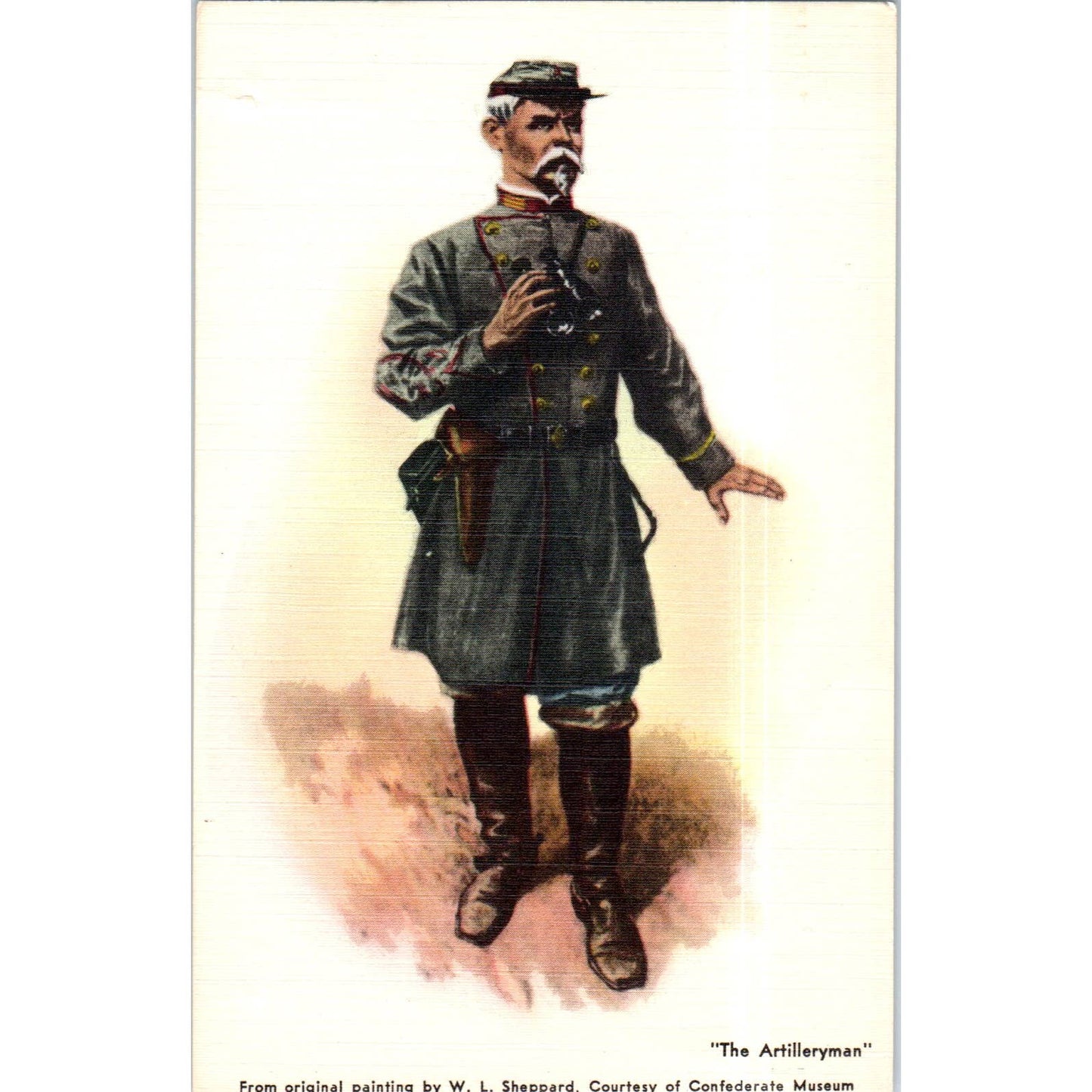 The Artilleryman Painting by W.L. Sheppard Original Postcard TK1-P13