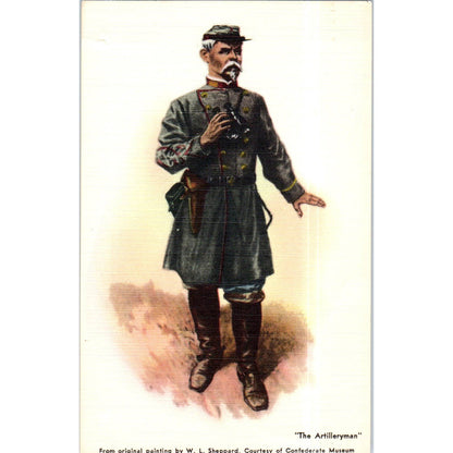 The Artilleryman Painting by W.L. Sheppard Original Postcard TK1-P13