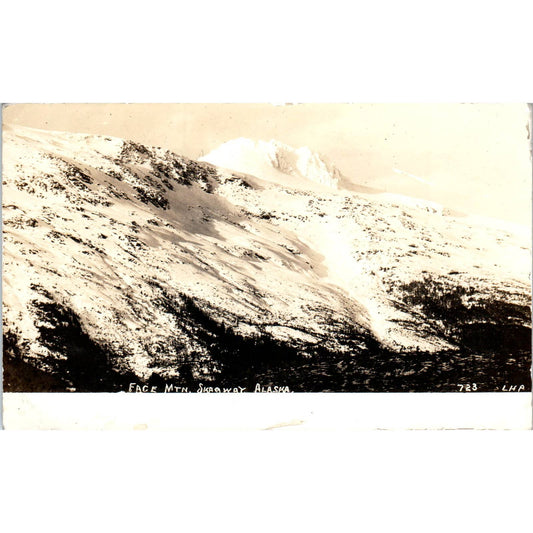 Face Mountain Skagway Alaska  - Original RPPC Postcard TJ7-RP1