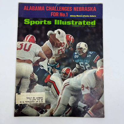 Sports Illustrated Magazine December 6 1971 Alabama Vs Nebraska Johnny Musso TH3