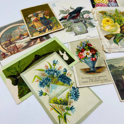 Huge Lot Mostly 1880s Victorian Trade Cards Lion Coffee Singer Sewing EA2