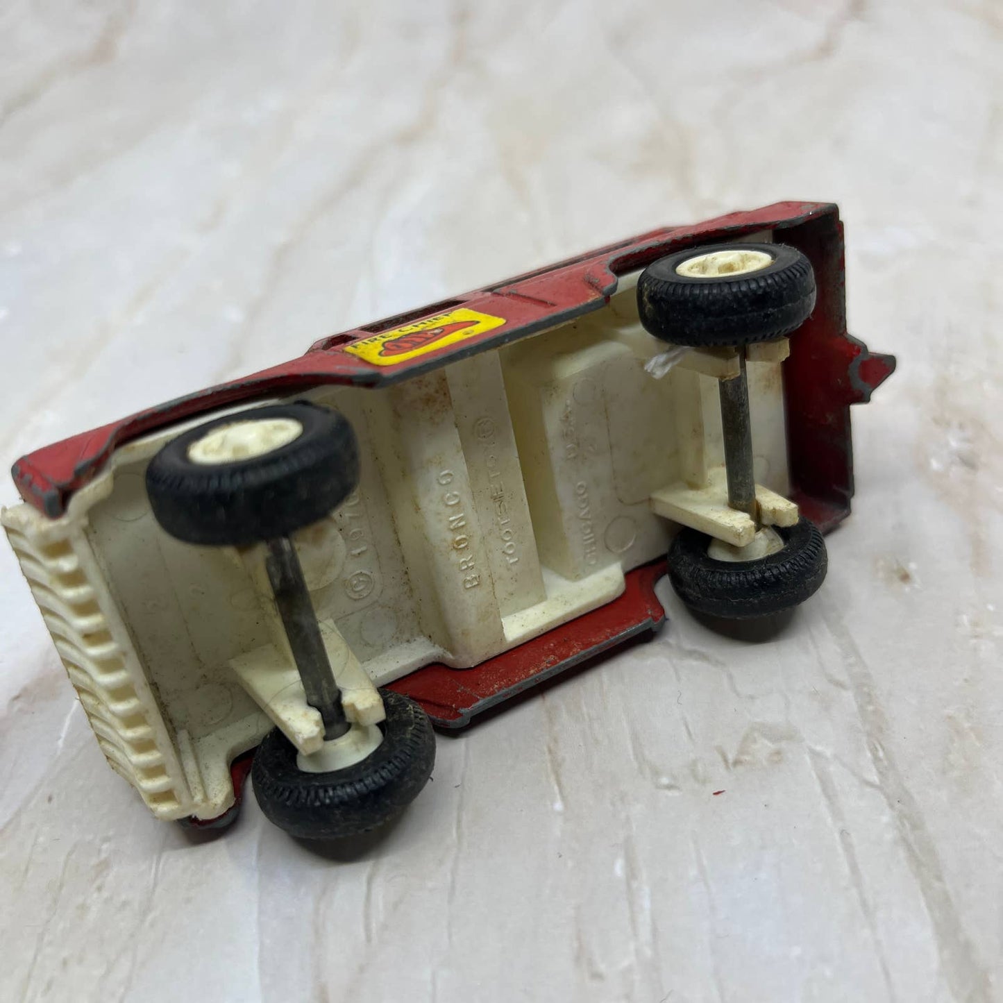 TootsieToy 1970 Fire Chief Red Bronco Truck Made in CHICAGO U.S.A. TC5-S1