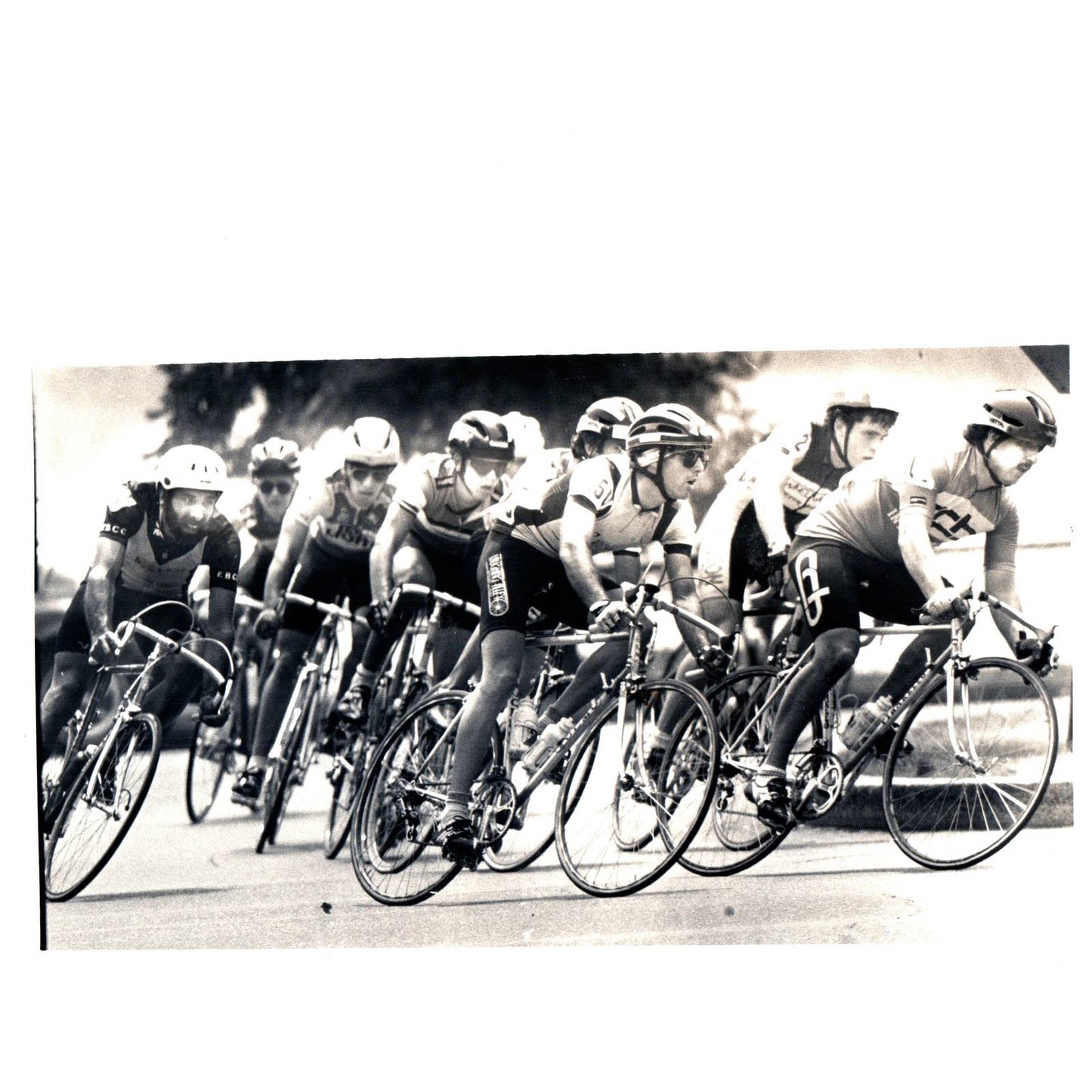 1987 Press Photo Bay State Bicycle Races on Memorial Drive Miami 8x10" AD3