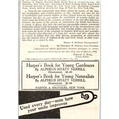 c1920 Harper's Magazine Ad - Harper's School Information Bureau EA3