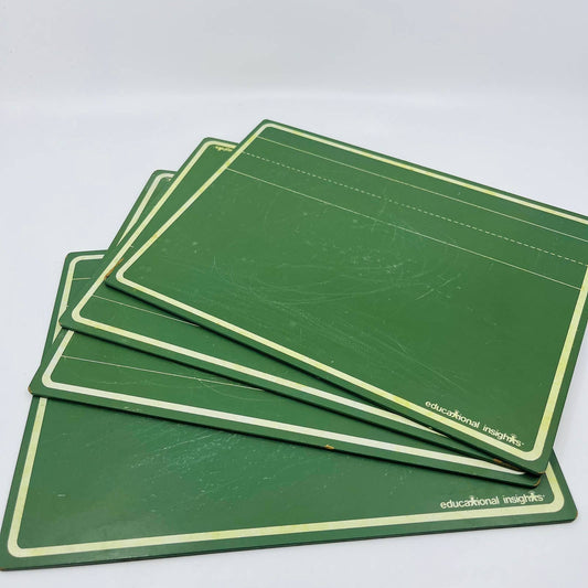 VTG 1964 Student Spelling Chalkboards Home School Green Line 9x12 SET OF 4 TC1-2