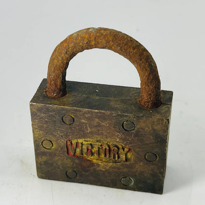 Vintage Brass VICTORY Lock Padlock No Key SA8