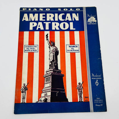 1941 Sheet Music American Patrol The Red White and Blue March FW Meacham M1