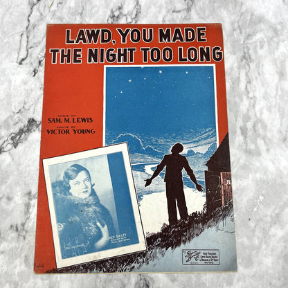 Lawd, You Made the Night Too Long Sam M. Lewis 1932 Sheet Music TK2-SM