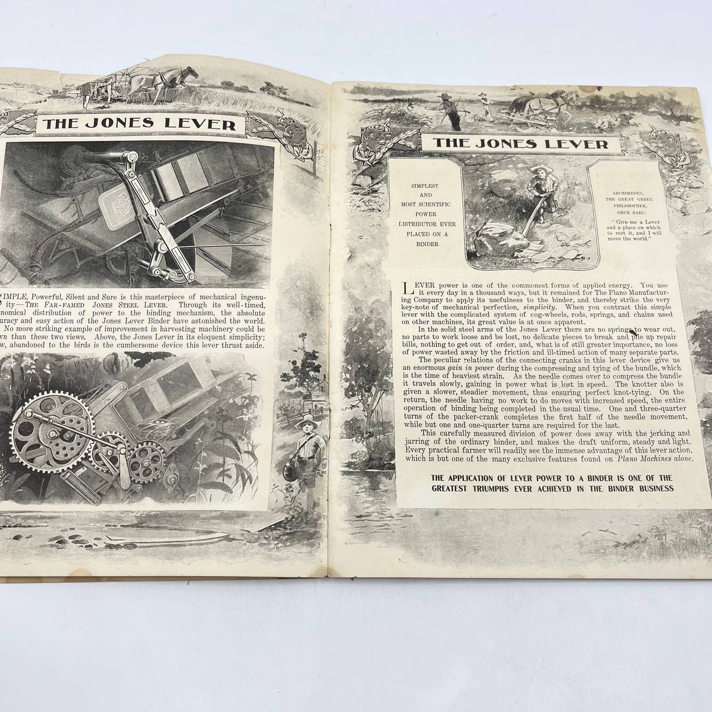 RARE 1900 Plano Light Running Harvesting Machinery Catalog Chicago TF7