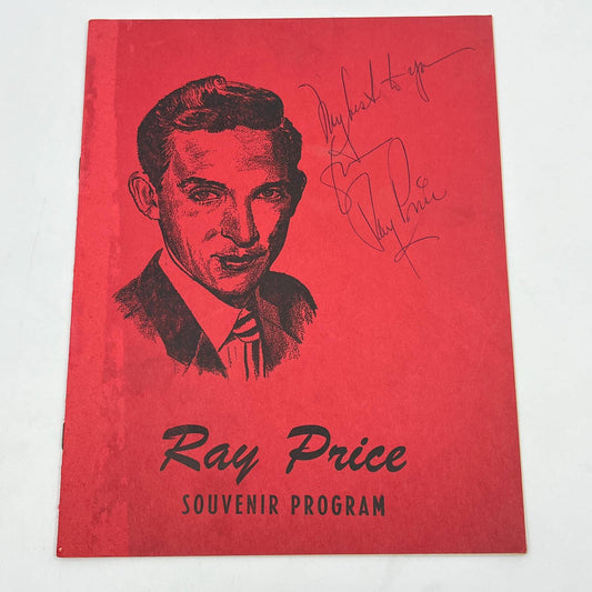 SIGNED 1950s Ray Price Souvenir Program TG4