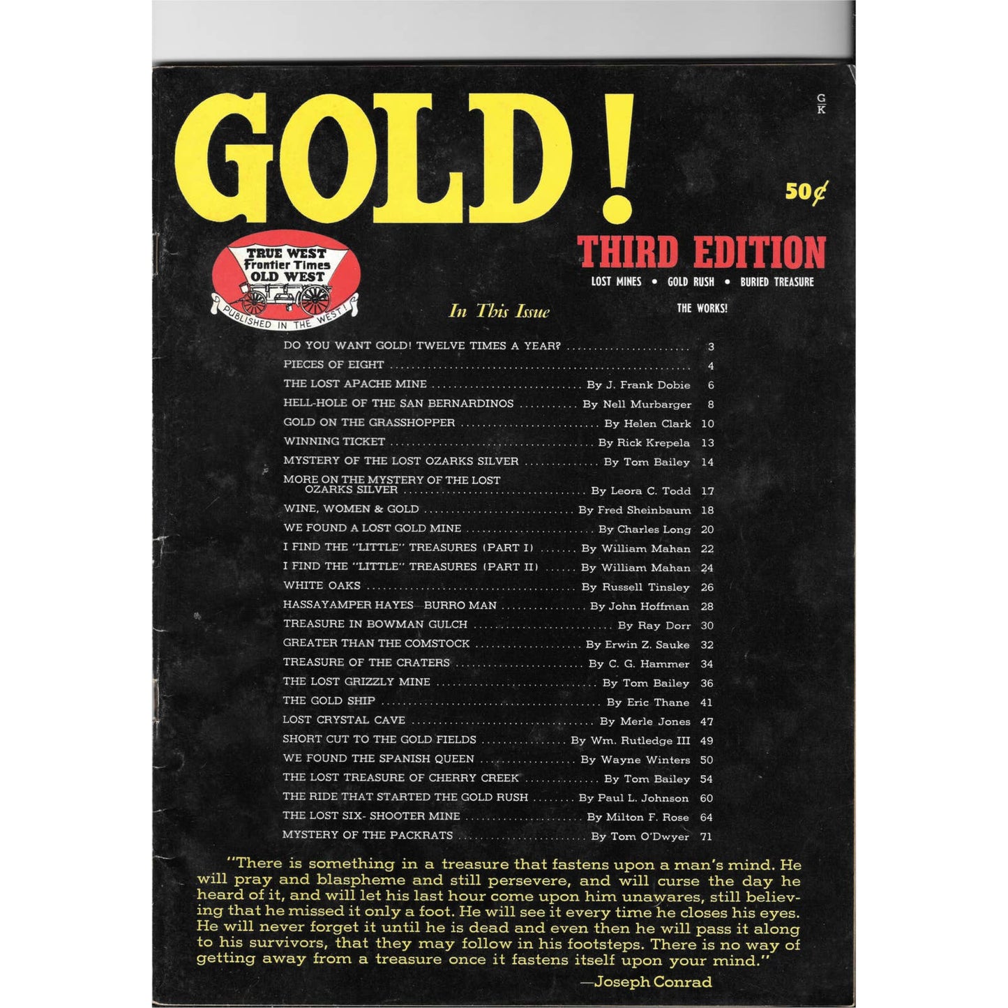 GOLD! Magazine Treasure Hunting 1971 ANNUAL Western Publications M1