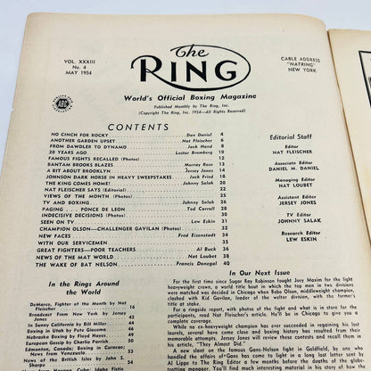 1954 May - The Ring Boxing Magazine – Sandy Saddler Percy Bassett Cover TA5