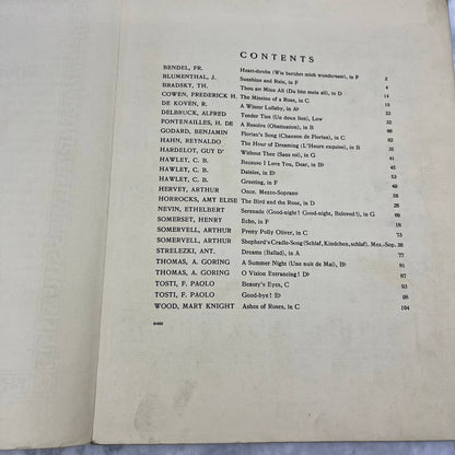 1908 Schirmer's Household Music Books Modern Song Favorites Vol. 1 TH5