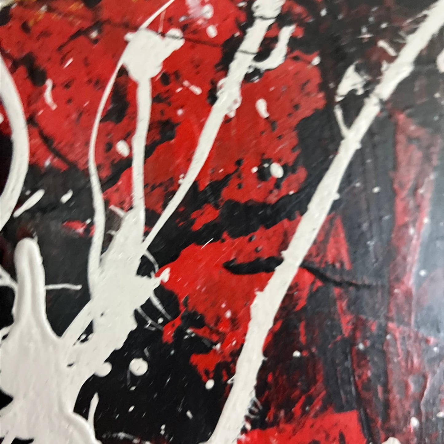Original LARGE Framed Abstract Art Painting 23x29" Goin Back to Raleigh w/ COA