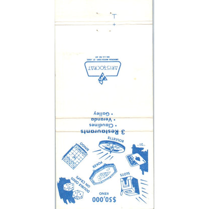 Holiday Casino Las Vegas NV Advertising Matchbook Cover MM9-7