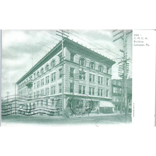 1910 Postcard YMCA Building Lancaster Pennsylvania TI1-1