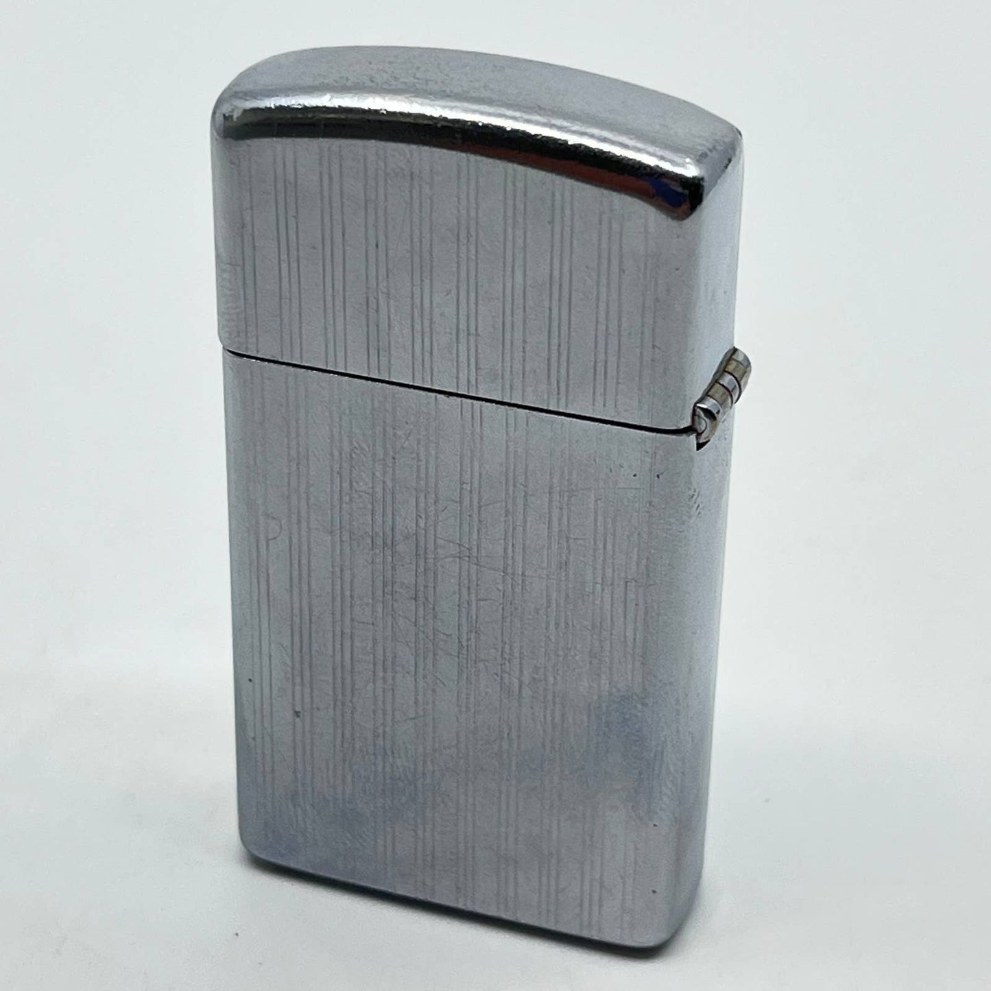 Vintage ZIPPO 1973 Slim Pinstripe Chrome Lighter SC6