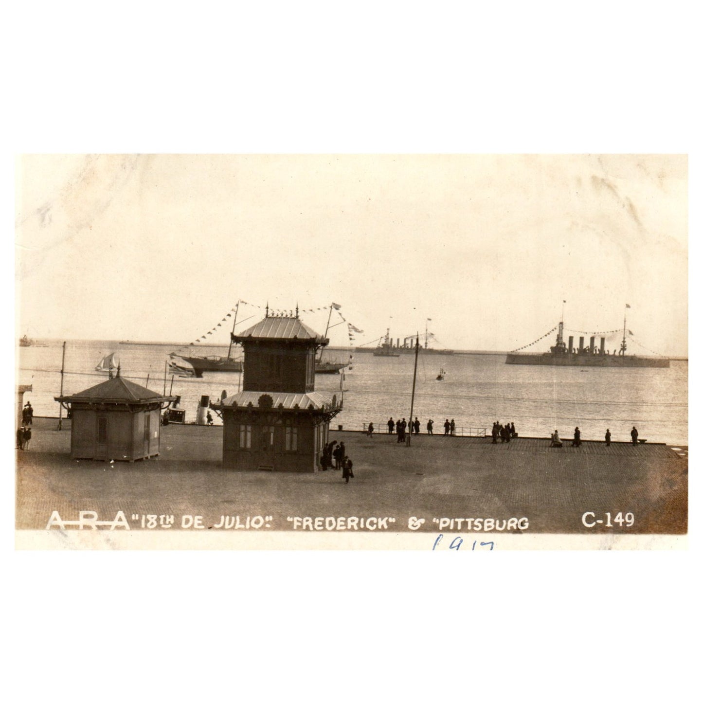 18th De Julio Frederick & Pittsburg - Original Postcard RPPC P3-6