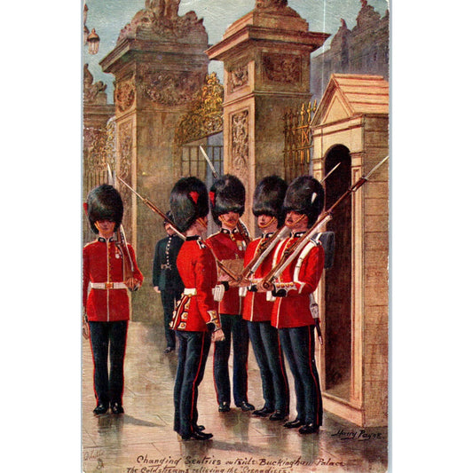 Military in London Coldstream Guards Raphael Tuck Oilette Postcard TK1-P14