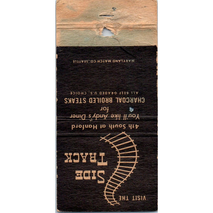 Andy's Diner Seattle Washington Advertising Matchbook Cover MM10-3