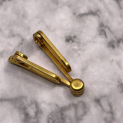 Vintage Gold Tone Swank Movable Tie Clip Bar Clasp SA2