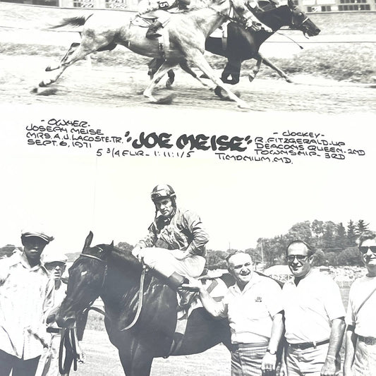 1971 Original Horse Race Winner Photo Joe Meise Jockey R Fitzgerald Timonium AC5
