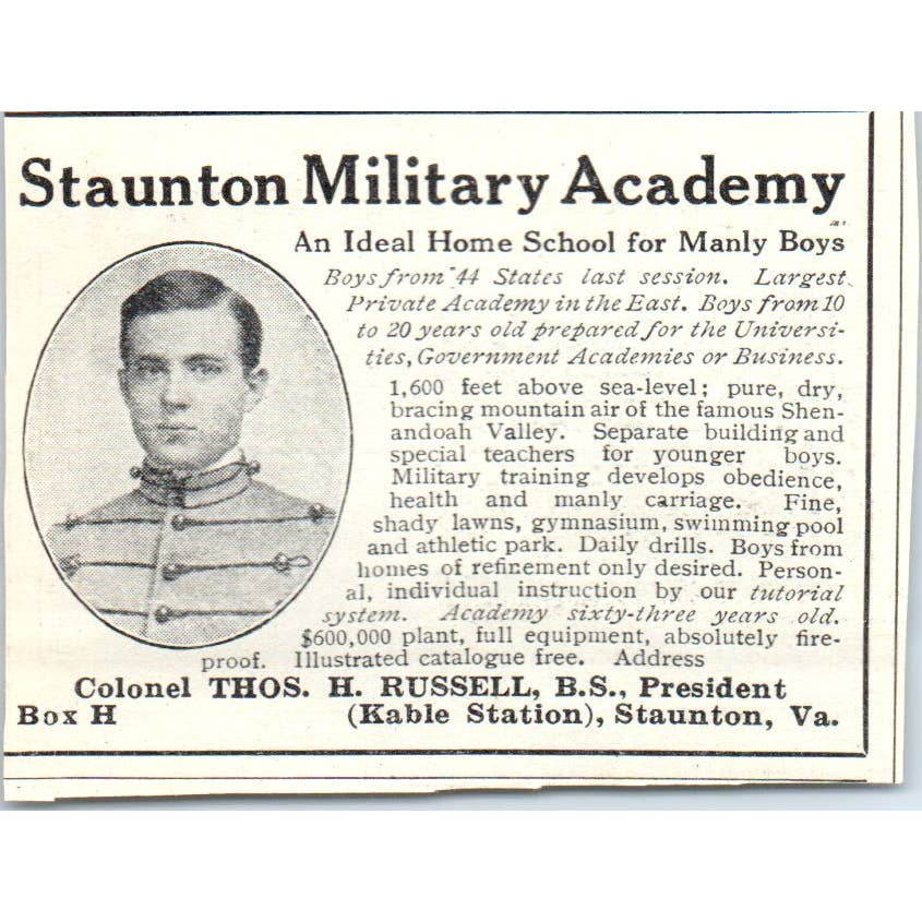 c1920 Harper's Ad Martha Washington Seminary for Girls Oakcrest DC EA3-2