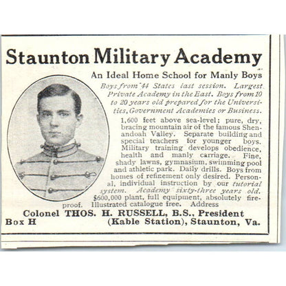 c1920 Harper's Ad Martha Washington Seminary for Girls Oakcrest DC EA3-2