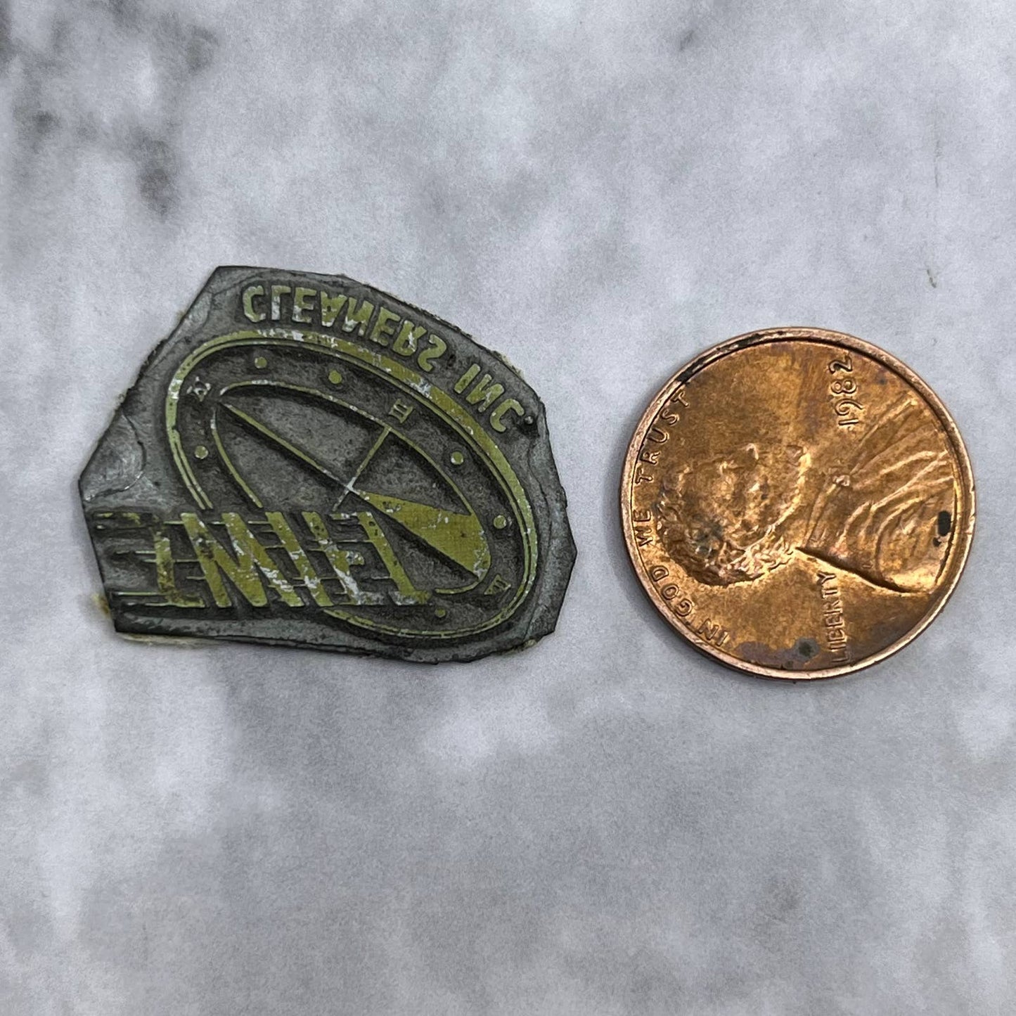 Vintage Printing Letterpress Printers Block Plate Swift Cleaners SE834