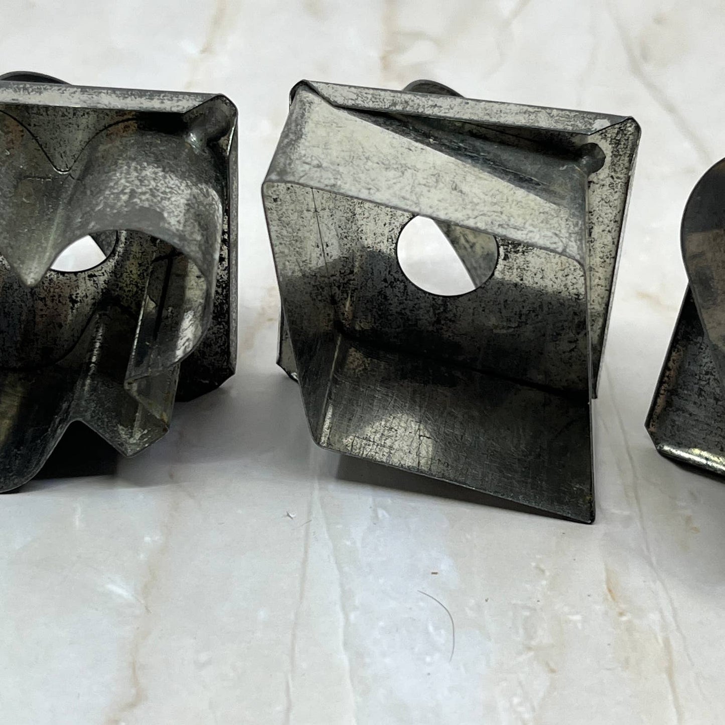 Vintage Tin Metal Cookie Cutter Set of 4 Playing Card Suits 1.75” TJ1
