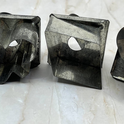 Vintage Tin Metal Cookie Cutter Set of 4 Playing Card Suits 1.75” TJ1