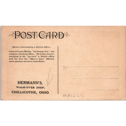 Francis Marion Herman's Walk-Over Shoes Chillicothe OH Original Postcard P2-9