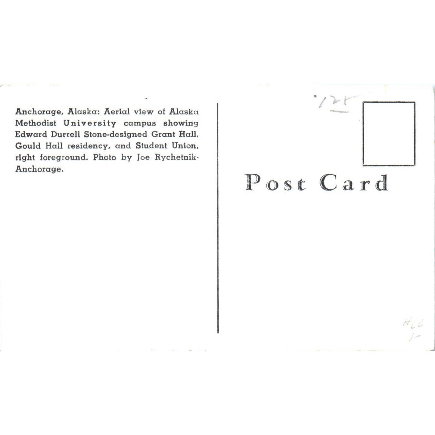Anchorage Alaska Methodist University Campus Original Postcard TK1-P12