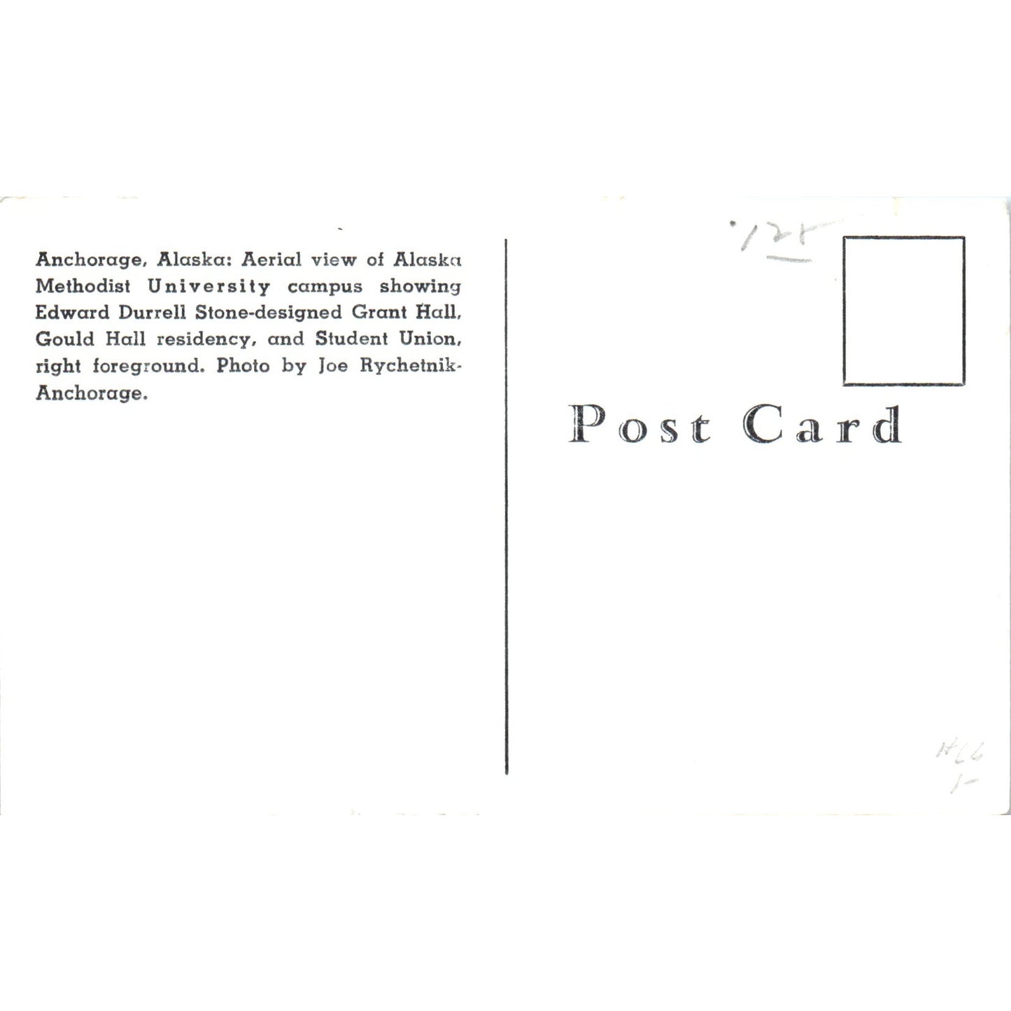 Anchorage Alaska Methodist University Campus Original Postcard P2-7