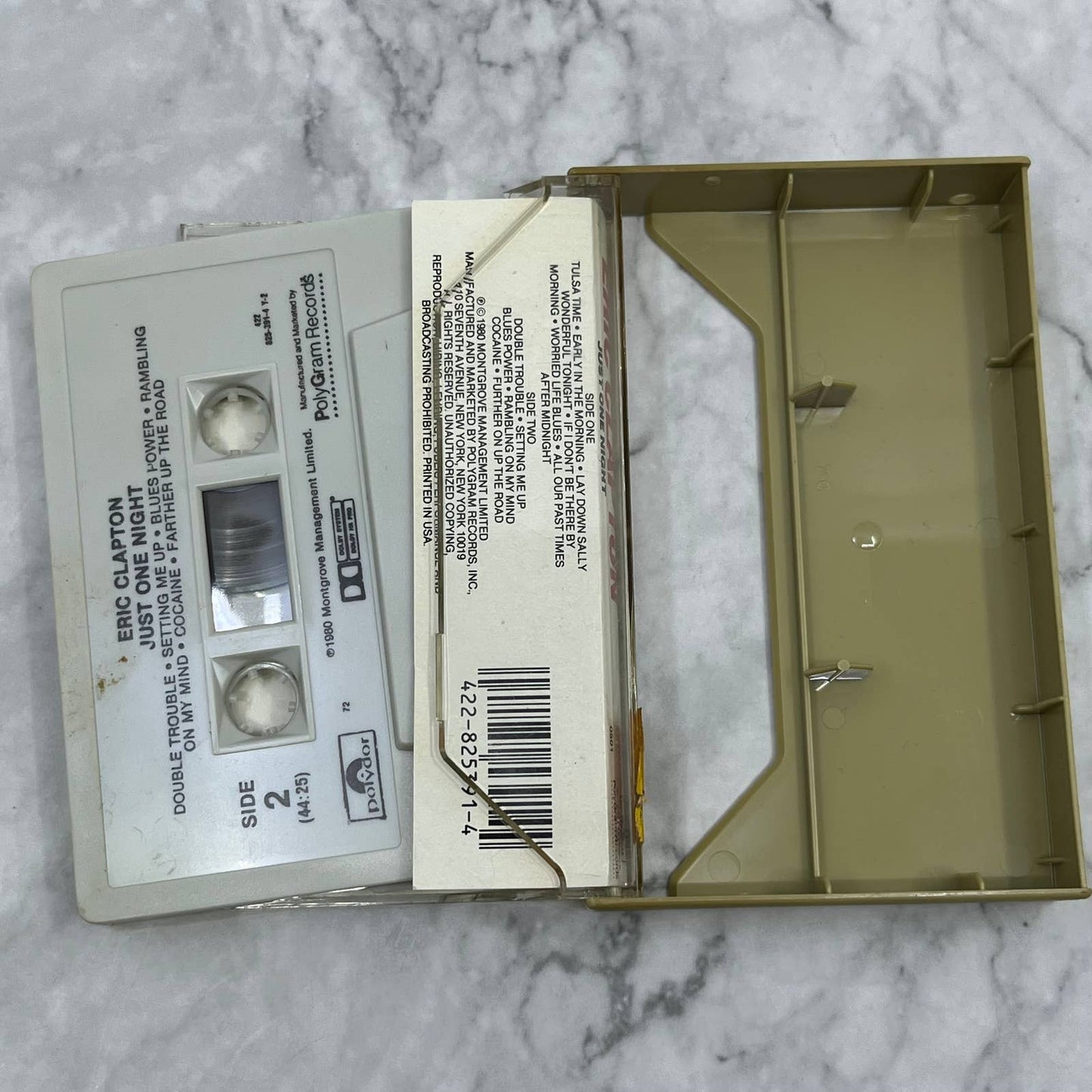 Vintage Eric Clapton Just One Night Cassette Tape TJ1-4