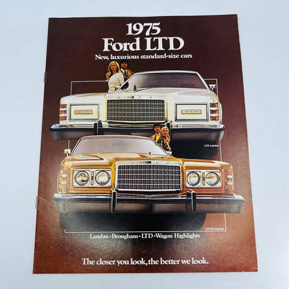 1975 Ford LTD Dealer Sales Brochure Full Color Pictures Fold Out Catalog BA3