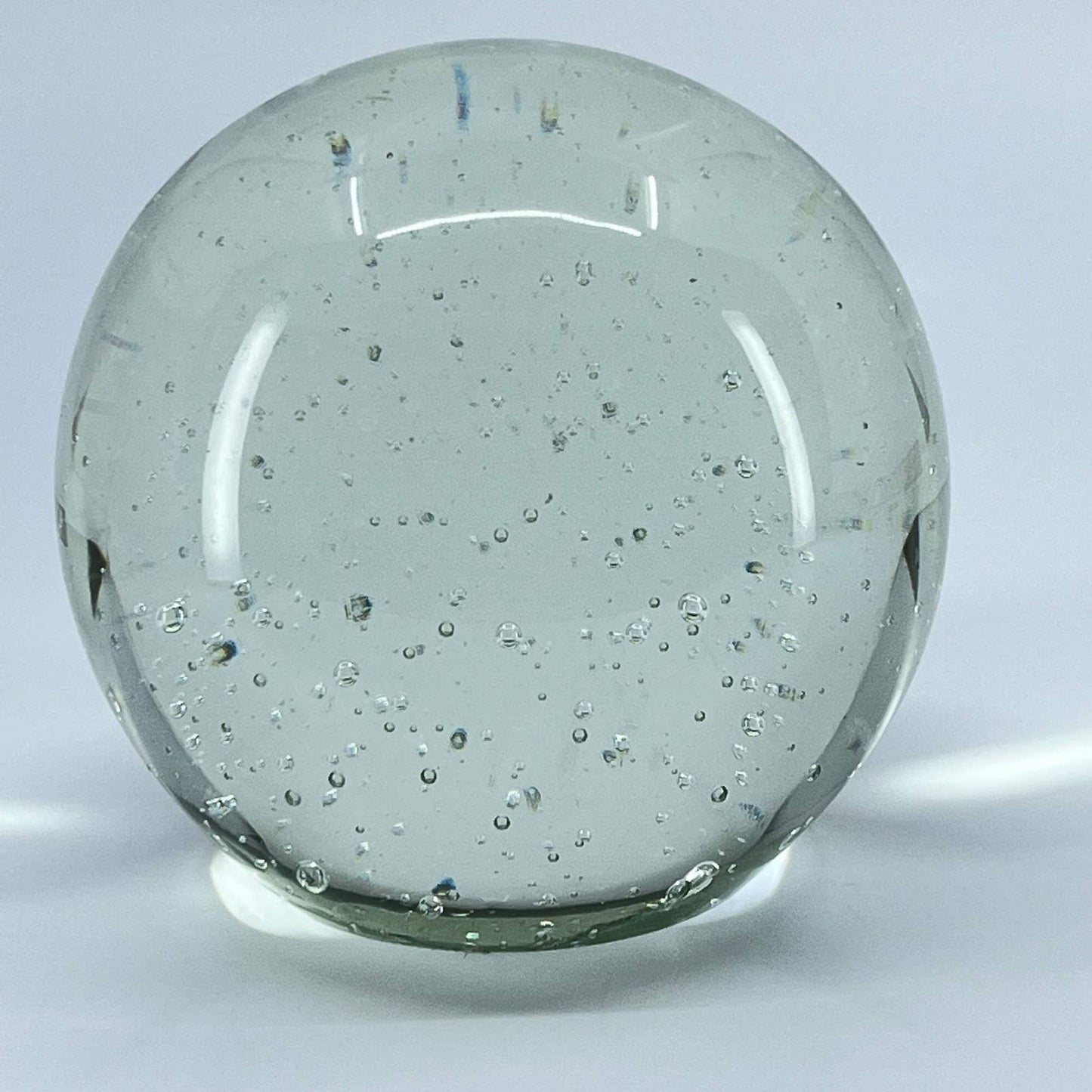 Vintage Large Bubble Glass Paperweight 4” TE3